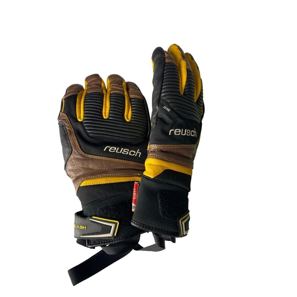R‎ Tex XT Black Yellow Leather Work Gloves Waterproof Mens Large